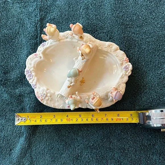 Vtg 2002 Lenox Disney Seven 7 Dwarfs Heigh Ho Candy Dish Fine China - Picture 12 of 13